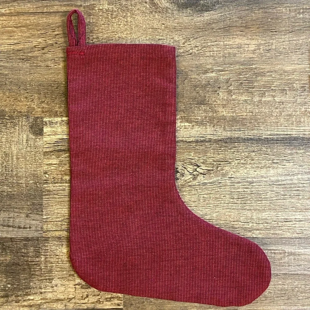 2 Vintage‎ Needlepoint Christmas Stockings Decorations Mantle Decor